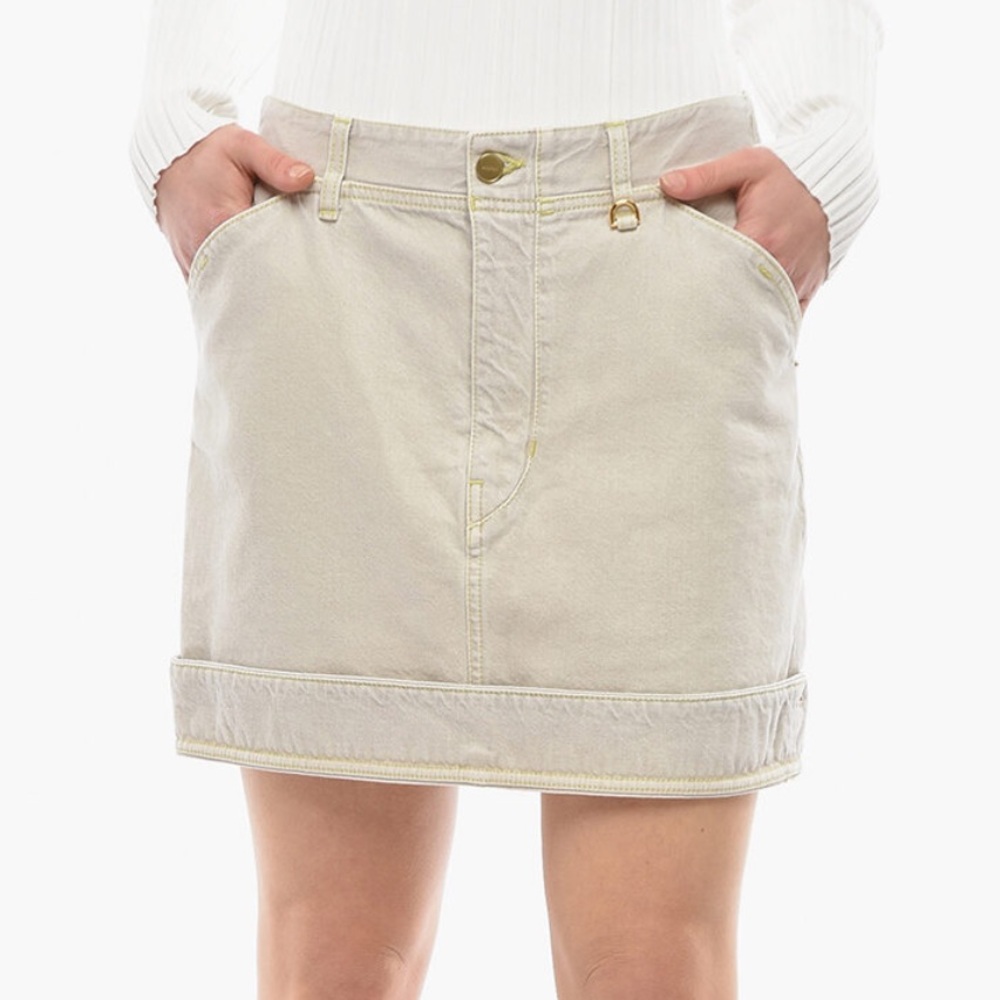Jacquemus Cream Mini Skirt